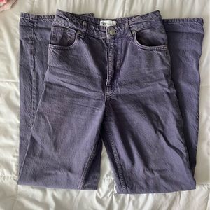 Zara purple wide leg Zara jeans